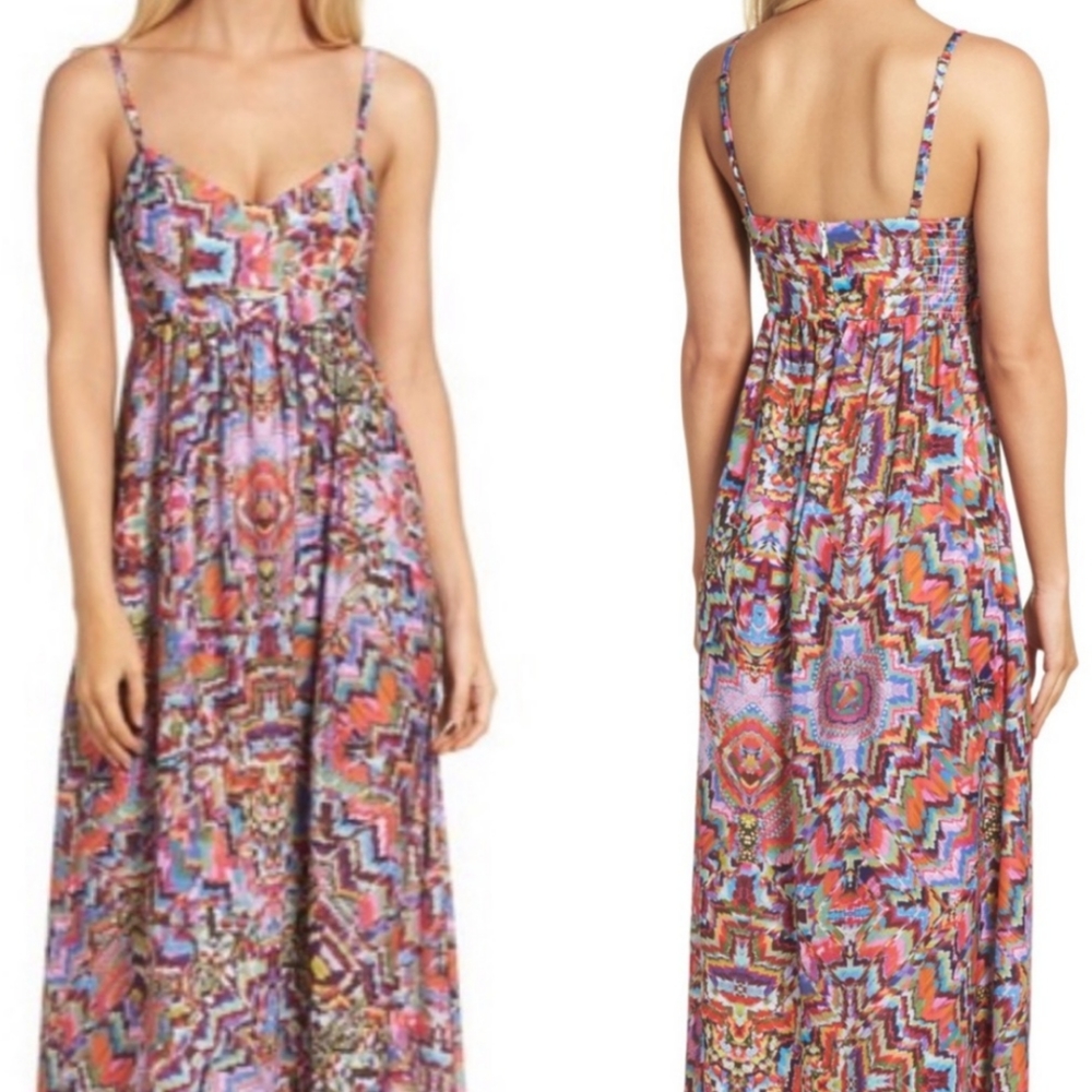 Felicity + Coco Colby Kalidis Print Midi Dress S - image 1